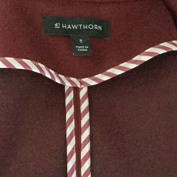 41 Hawthorn Burgundy Single Button Blazer Jacket Women’s Medium Career - Picture 9 of 11